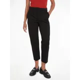 Tommy Hilfiger Webhose »ELEVATED SLIM STRAIGHT KNIT PANT«, mit Tommy Hilfiger Markenlabel, schwarz