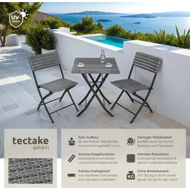 Tectake Trevi Set 3-tlg. grau klappbar