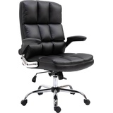 MCW Bürostuhl MCW-J21, Chefsessel Drehstuhl Schreibtischstuhl, höhenverstellbar Kunstleder schwarz