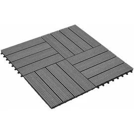 vidaXL Terrassenfliese 30 x 30 cm grau