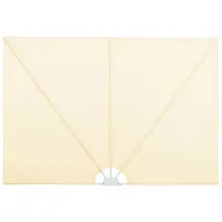 vidaXL Seitenmarkise 400 x 200 cm Creme Polyester