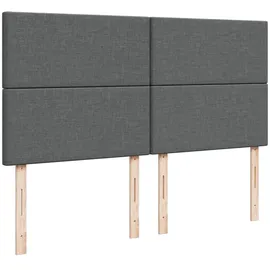vidaXL Boxspringbett 180 x 200 cm Dunkelgrau