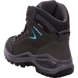 Lowa Renegade GTX Mid Damen Wide Asphalt/Türkis 38