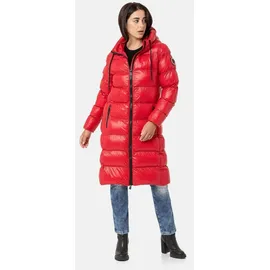 Cipo & Baxx Damen Steppmantel Jacke Parka Knielang Winterjacke Stepp Kapuze WM137 Rot M - M