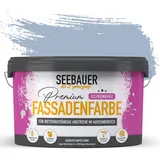 SEEBAUER diy Silikonharz-Fassadenfarbe Blau 5L für Außen (No. 839 Luxury Passion) Selbstreinigende Fassadenfarbe mit Lotuseffekt - Geeignet für Putz, Mauerwerk und Beton