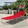 Outsunny Sonnenliege 187 x 58 x 27 cm Rot