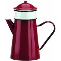 Ibili CAFETERA CON FILTRO ROJA 1,5 LTS, Rot/Weiß