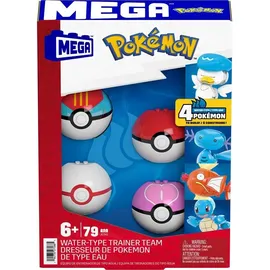Mega Construx Pokémon Actionfigur Bauspielzeug-Set Wasser-Typ Trainerteam 5 cm