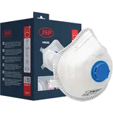 JSP M632 FFP3 Maske mit Ventil (10er Pack) - Staubmaske - Feinstaubmaske - Schutz vor Feinstaub, Quarzstaub, Schimmel, Aerosolen, Viren - Heimwerken, Industrie - 99% Partikelfilterung - EN149