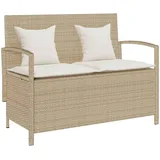 vidaXL Gartenbank 113 x 57 x 87 cm Beige