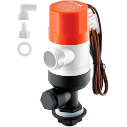 VEVOR Livewell Pumpe 500GPH 2 Einlässe Süßwasser Salzwasser Bootbelüftungpumpe