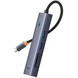 Baseus UltraJoy 7-in-1 Hub, USB-C auf HDMI4K@60Hz, 2xUSB 3.0, 1xPD, 1xRJ45, 1xSD, 1xTF3.0, 100W, Grau - Grau