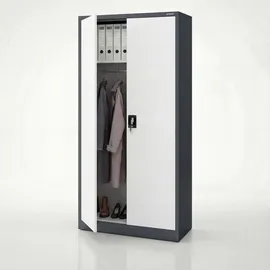 Jan Nowak Mehrzweckschrank 185 x 90 x 45 cm Anthrazit/Weiß