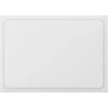 morleos Muvell Schneidebrett Kunststoff HDPE500 | Weiß 35x25x2 cm | Schneidbrett | Gastro Profi HACCP Milch & Backwaren Küchenbrett | 1 Seite mit Saftrinne |