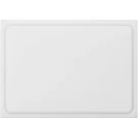 morleos Muvell Schneidebrett Kunststoff HDPE500 | Weiß 35x25x2 cm | Schneidbrett | Gastro Profi HACCP Milch & Backwaren Küchenbrett | 1 Seite mit Saftrinne |