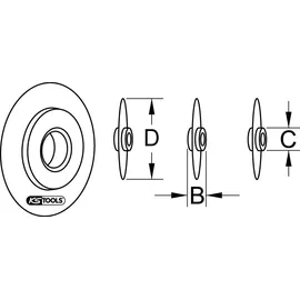 KS Tools Ersatzschneidrad für Rohrabschneider, Metall, 18mm