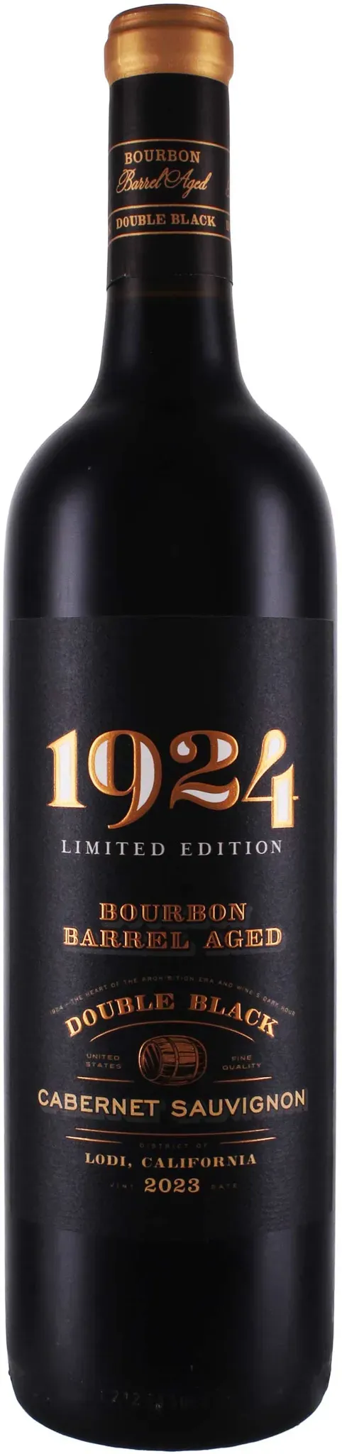 Gnarly Head 2023 Delicato Family Wines 1924 Double Black Bourbon Barrel Aged Cabernet Sauvignon 2023 Cabernet Sauvignon USA