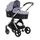 Chipolino Kinderwagen Elite 3 in 1 i-Size Babyschale Sportsitz Babywanne Tasche grau