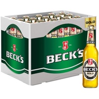Beck's Gold Flaschenbier, MEHRWEG im Kasten, Pils Lager Bier, 20 x 500ml
