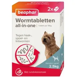 Beaphar Entwurmungsmittel All-in-One (2,5 - 20 kg) Hund 2 Tabletten