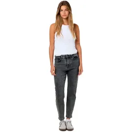Noisy May Damen Nmmoni Hw Straight ANK Acid Az391dg Noos Gerade Jeans, Dark Grey Denim, 28W / 32L EU - 28W / 32L