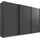 WIMEX Schiebetürenschrank Mugano 313 x 208 x 65 cm Schwarz