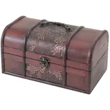 HMF 6411-125 Schatztruhe aus Holz 25 x 15 x 13 cm 1-tlg. braun