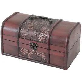HMF 6411-125 Schatztruhe aus Holz 25 x 15 x 13 cm 1-tlg. braun