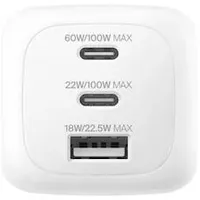 Belkin BoostCharge 3-Port-GaN-Ladegerät (100 W) + Reiseadapter-Set