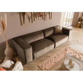 MASSIVMOEBEL24.DE Sofa 3-Sitzer 286x103x69 Cord taupe VALENCIA