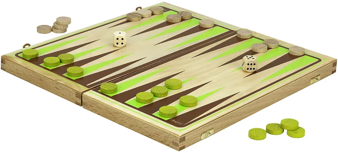 Backgammon im Holzkasten