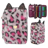 DEPESCHE TOPModel 3 Fach Federtasche Leo Fell REBEL KITTY