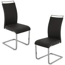 Svita Judy Kunstleder Schwarz 2er Set