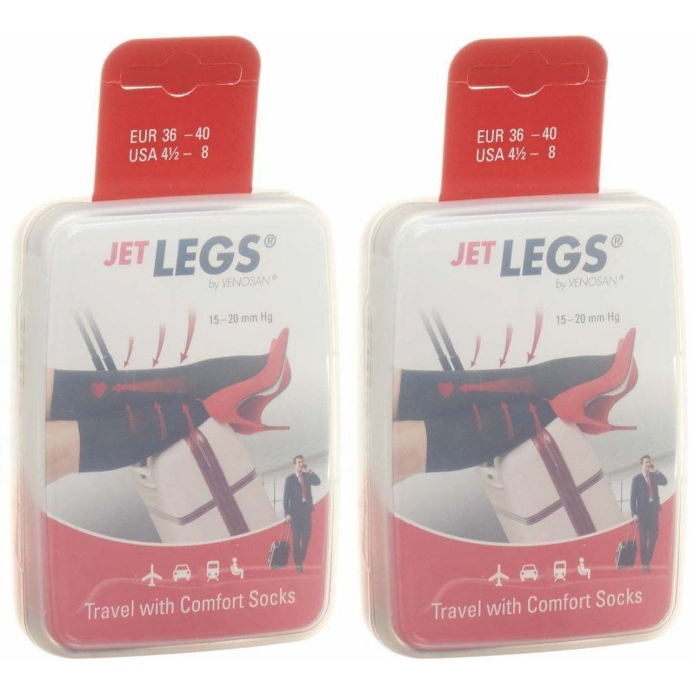 JET Legs® Travel Socks 36-40 black