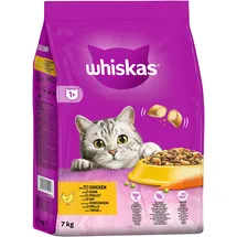 Whiskas Adult 1+ Katzenfutter trocken - ab 1 Jahr - 7kg, Großpackung - mit Huhn - Trockenfutter für Katzen - 1 Beutel