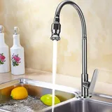 360 Drehbare Küche Bar Waschbecken Wasserhahn Einzigen Kaltwasser Flexiblen Hals