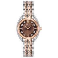 Bulova Damen Analog Quarz Uhr mit Edelstahl Armband 98R230
