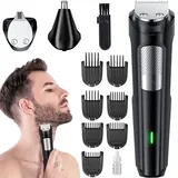 Körper Nasen Bart Trimmer Haarschneider Rasierer Clipper Akku PROFI 3 Köpfe-Set