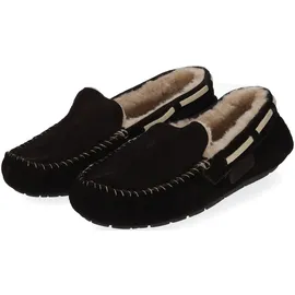 SHEPHERD Hausschuh Veloursleder Moro 46