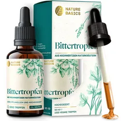 Nature Basics® - Hochwertige Bittertropfen Natürlich ohne Alkohol Tropfen 50 ml