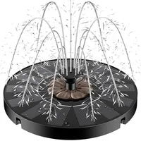 Solar Springbrunnen, Yzert 2025 Neue Solar Teichpumpe mit 7 Düsen & 4 Fixe Rohre Solar Wasserpumpe Solar Schwimmender Fontäne Pumpe für Garten, Teich, Vogel-Bad