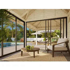 Palmako Pavillon Bianca 16,6 m2 Set 205 Slide - 28 mm grau