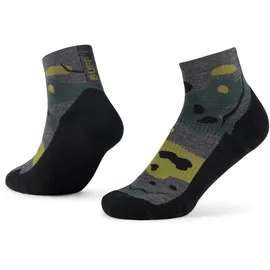 Buff Merino Lightweight Quarter Socken 2 Grau 36-38