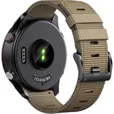 EKINGEEK Quick Release Armband für Garmin Forerunner 265/255/255 Music, Venu 2/3, 22mm Nylon Uhrenarmband für Damen & Herren — Atmungsaktives, langlebiges Ersatzarmband Khaki (Schwarz)