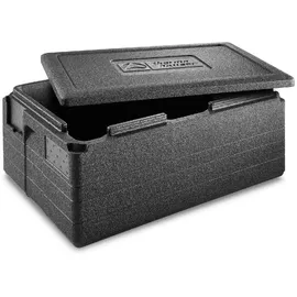 Thermohauser EPP-Thermobox GN 1/1 Gastrostar schwarz, 40 Liter Volumen - 60 x 40 x 28 cm - 5-farbiges Einsteckkartenset