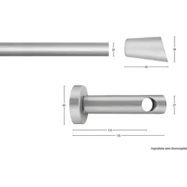 GARESA Gardinenstange GARESA "MOLIS", beige (natur), L:300cm Ø:20mm, Holzwerkstoff, Metall, Gardinenstangen, Vorhanggarnitur, verlängerbar, Wandmontage, Keil, ohne Ringe