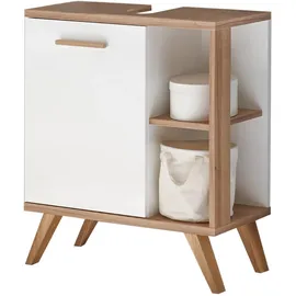 Pelipal Waschbeckenunterschrank Noventa 60,5 x 65 x 33 cm Weiß/Eiche