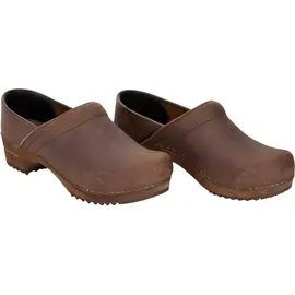 Sanita Clog Wood-Julie Closed für Damen - Antikbraun - 42 - Braun - 42