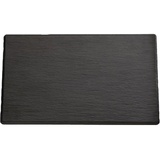 APS GN 1/2 Tablett Slate, 32,5 x 26,5 cm, Höhe 1 cm, Melamin, schwarz, Schieferlook, mit Antirutsch-Füßchen