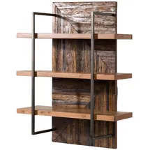 MASSIVMOEBEL24.DE Wandregal 90 x 40 x 120 cm Beige